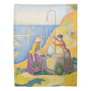 Paul Signac - Women at the Well Duvet Cover