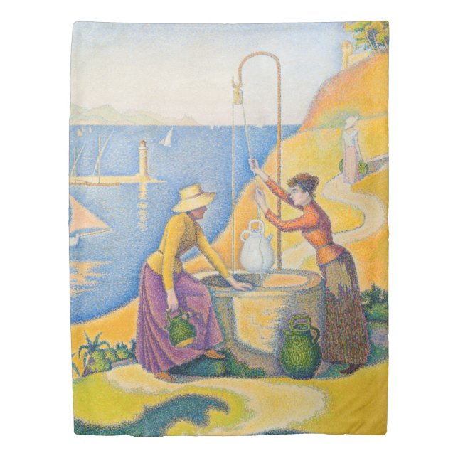 Paul Signac - Women at the Well Duvet Cover (Front)
