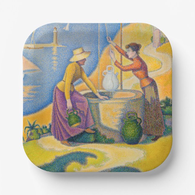 Paul Signac - Women at the Well Paper Plates (Front)