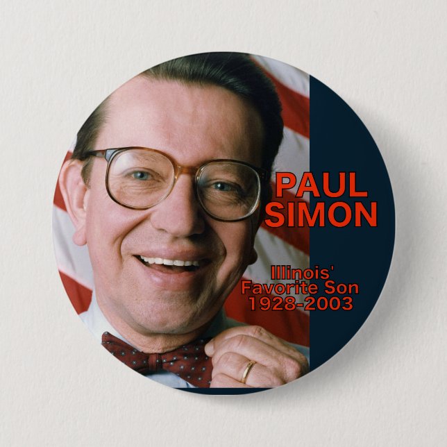 Paul Simon Illinois Favorite Son Button (Front)