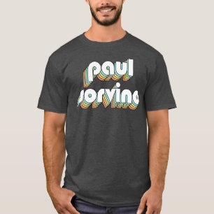 Paul Sorvino Retro Rainbow Typography Faded Style T-Shirt
