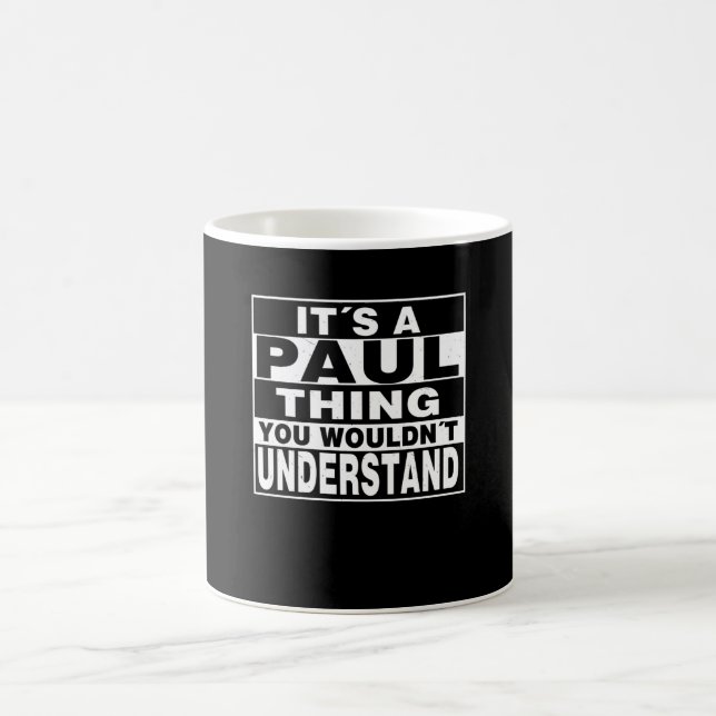 PAUL Surname Personalized Gift Coffee Mug (Center)