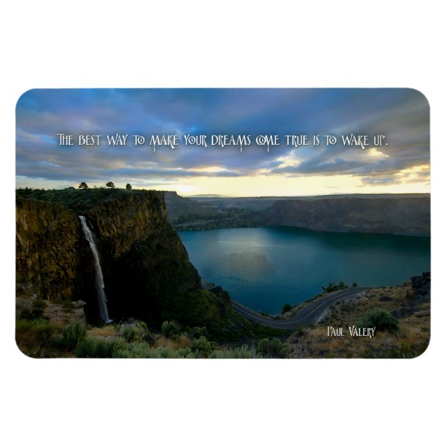 Paul Valery Inspirational Quote "Wake up" Flexible Magnet (Horizontal)
