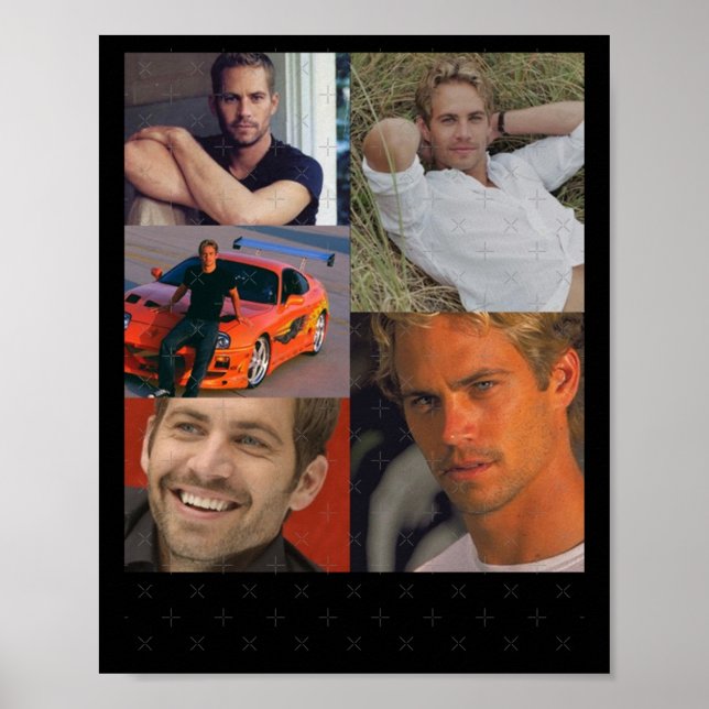 Paul Walker Collage Sticker  Poster (Front)