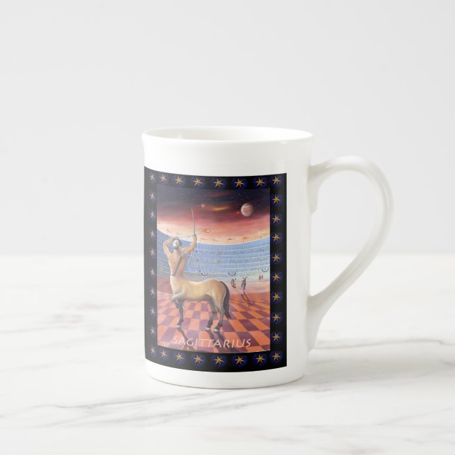 Paul Whitehead Astrological Sagittarius Bone China Mug (Right)