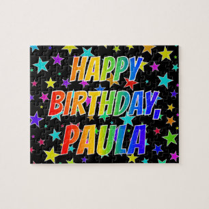 "PAULA" First Name, Fun "HAPPY BIRTHDAY" Jigsaw Puzzle