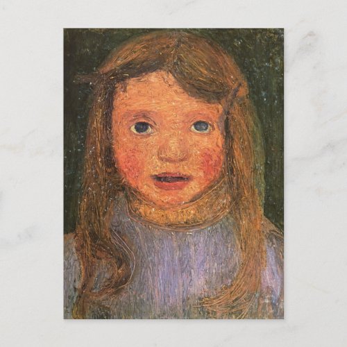 Paula Modersohn_Becker_ Head of a little girl Postcard