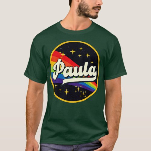 Paula Rainbow In Space Vintage Style T_Shirt