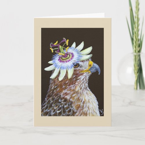 Paula the hawk greetig card