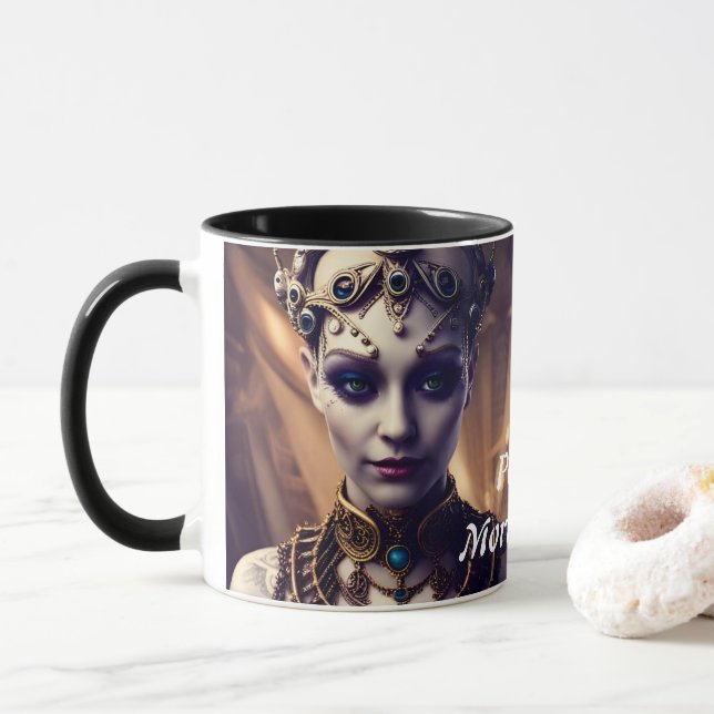Paula's Morning Tea Personalized Customizable Mug (With Donut)