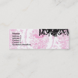 Paulette Paris Pink Toile Chandelier Business Card
