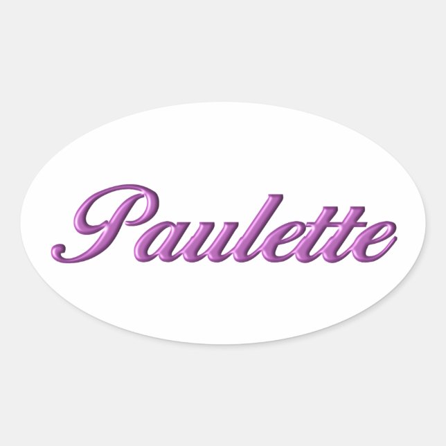 Paulette sticker name (Front)