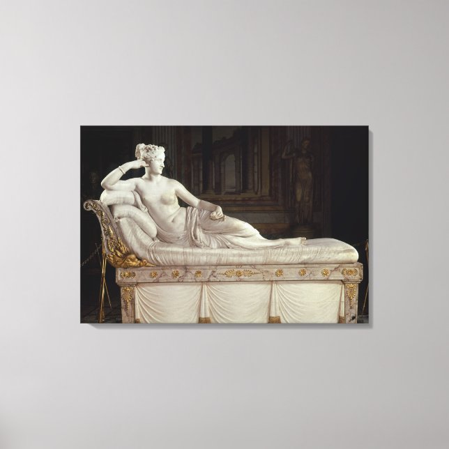 Pauline Bonaparte  as Venus Triumphant, c.1805-08 Canvas Print (Front)