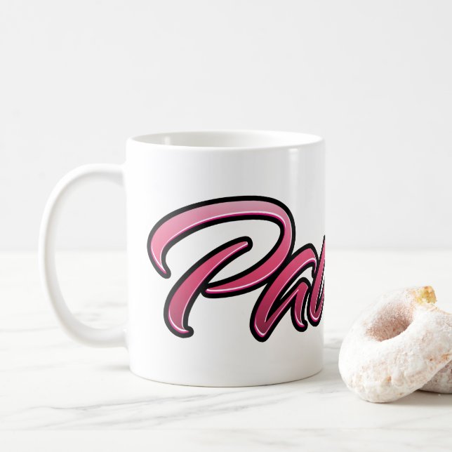 Pauline faded pink cup Teetasse Kaffetasse (With Donut)