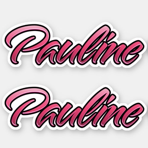 Pauline faded pink sticker Sticker Stickerset