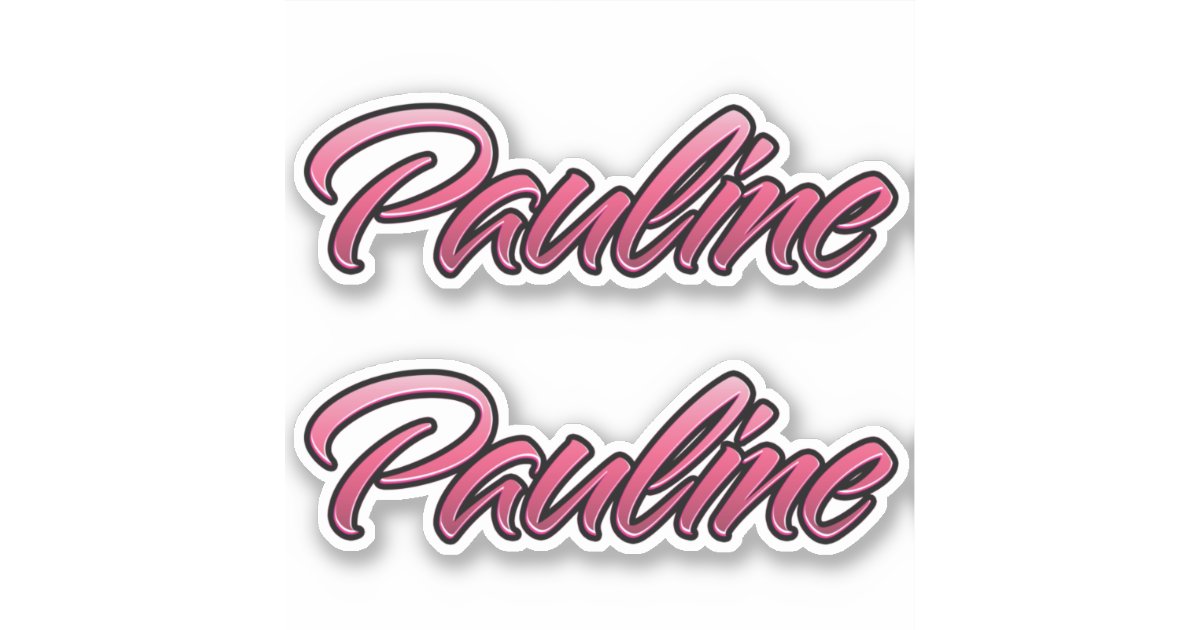 Pauline faded pink sticker Sticker Stickerset | Zazzle