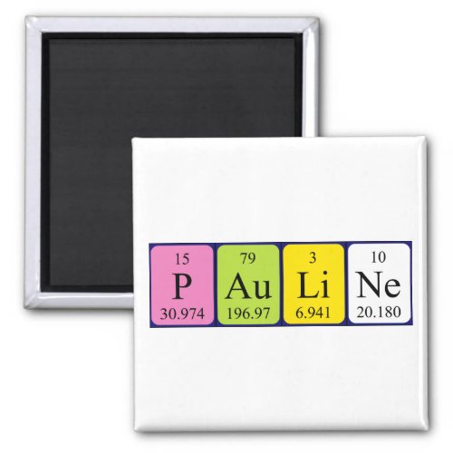 Pauline periodic table name magnet