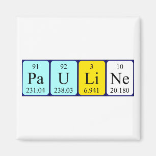 Pauline periodic table name magnet