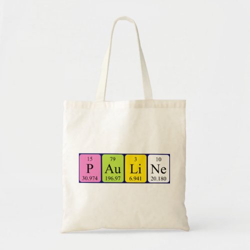 Pauline periodic table name tote bag