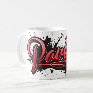 Pauline red Heart Graffiti Tasse Kaffeetasse Coffee Mug