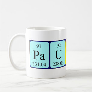 Paulino periodic table name mug