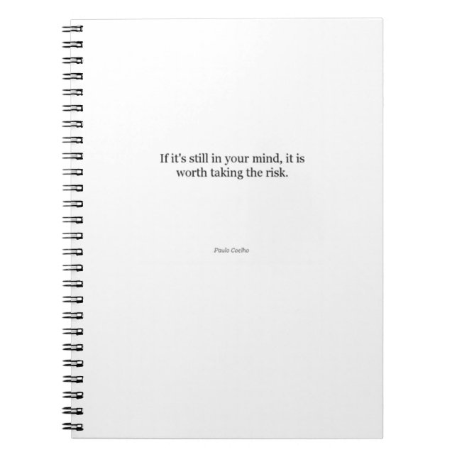 Paulo Coelho Quote Notebook (Front)