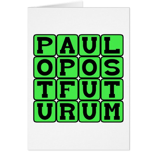 Paulo Post Futurum, A Little After The Future Cards (Front)