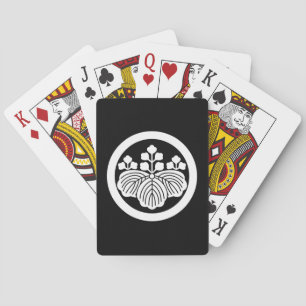 Paulownia with 5&3 blooms in circle poker cards