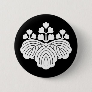 Paulownia with 5/3 blooms pinback button