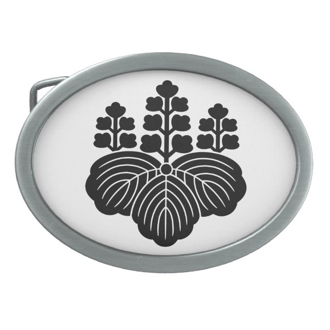 Paulownia with 5-7 blooms belt buckle (Front)