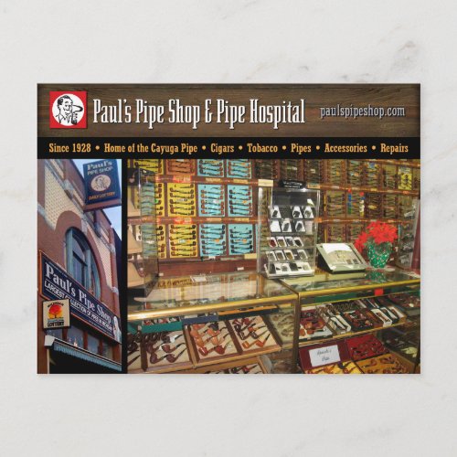 Pauls Pipe Shop Postcard