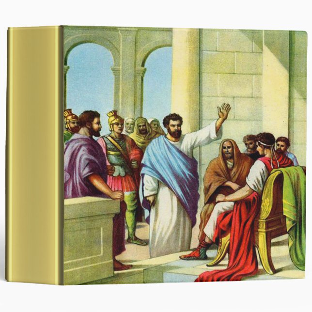 Paul's story of his adventure gold foil texture 3 ring binder (Front/Spine)