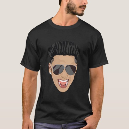 Pauly D Face sticker as seen on Jersey Shore Famil T_Shirt