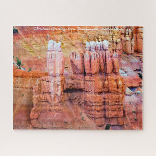 Paunsaugunt Plateau Utah. Christmas Greetings Jigsaw Puzzle