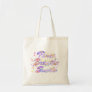 Pause Breathe Smile Watercolor Pink Mauve Yellow   Tote Bag