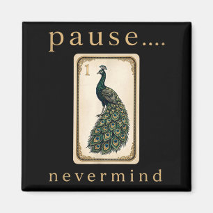 Pause Nevermind Vintage Funny Mahjong Lovers Tile Magnet