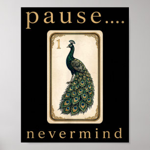 Pause Nevermind Vintage Funny Mahjong Lovers Tile Poster