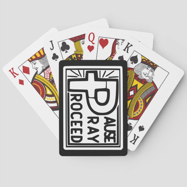 PAUSE PRAY PROCEED POKER CARDS (Back)