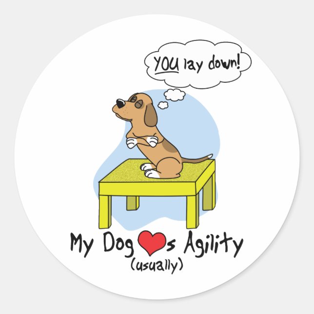 Pause Table Agility Humor Classic Round Sticker (Front)
