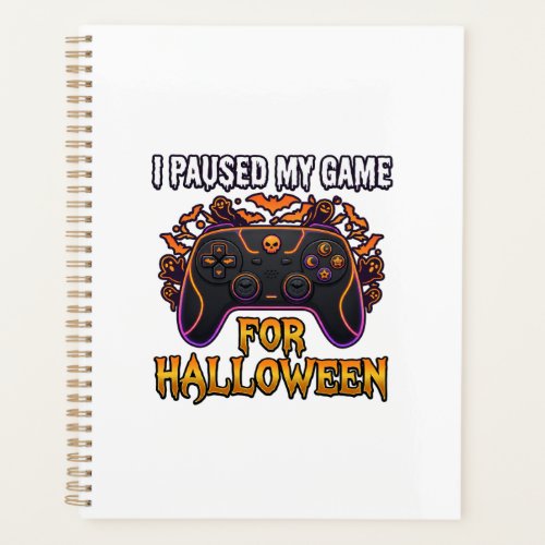 Paused Game Halloween Controller Bats Ghosts_1 Planner