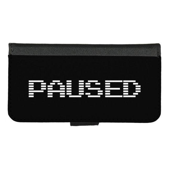 PAUSED iPhone WALLET CASE (Front (Horizontal))