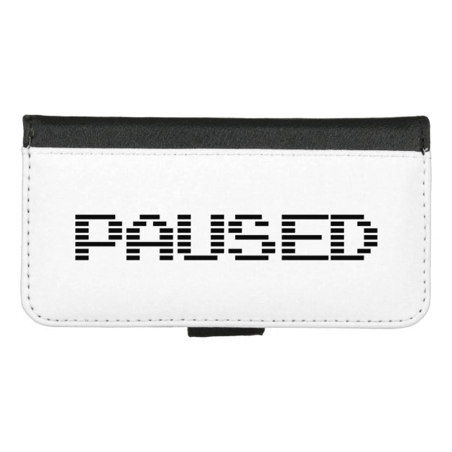 PAUSED iPhone WALLET CASE (Front (Horizontal))