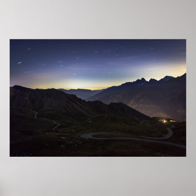 PAVED ROAD BETWEEN MOUNTAI POSTER (Front)