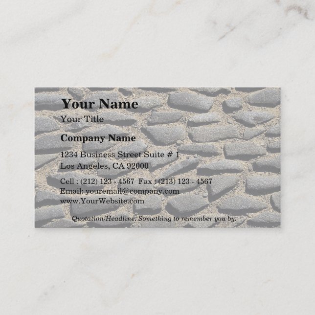Paved road business card (Front)