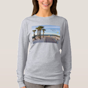 Paved Walkway To Pensacola Beach Long Sleeve T-Shirt