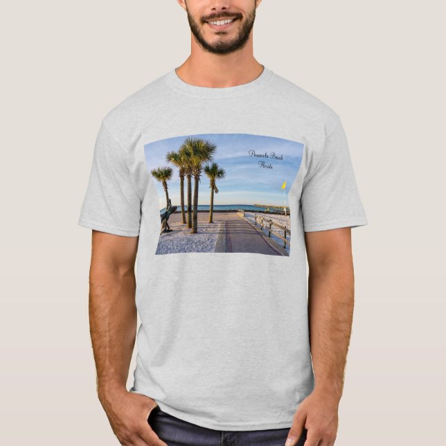 Paved Walkway To Pensacola Beach Men's T-shirt (Front)