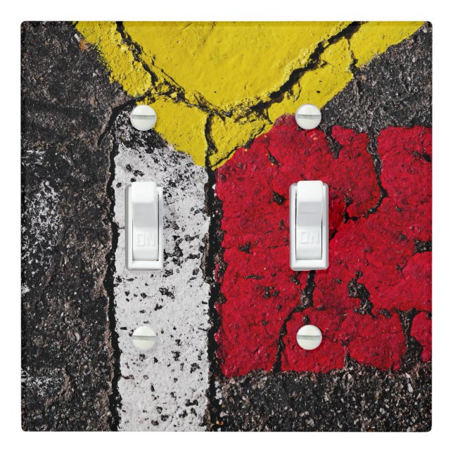 Pavement Paint Art - Cool - Unique Light Switch Cover (In Situ)
