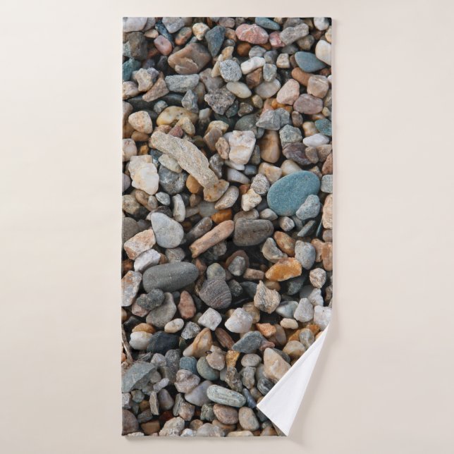 Pavement pebble textureabstract, home decor, backg bath towel (Bath Towel)