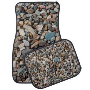 Pavement pebble textureabstract, home decor, backg car floor mat
