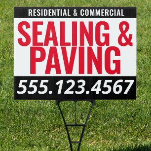 Pavement Sealing and Paving Asphalt  Sign